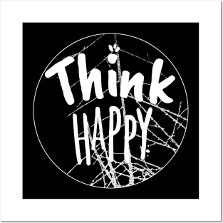 Think Happy Shirt, Positive Vibes Shirt, Inspirational Shirt, Happiness Shirt, Motivational Shirt, BE Happy Tshirt, Summer Shirt, Gift for Her Posters and Art